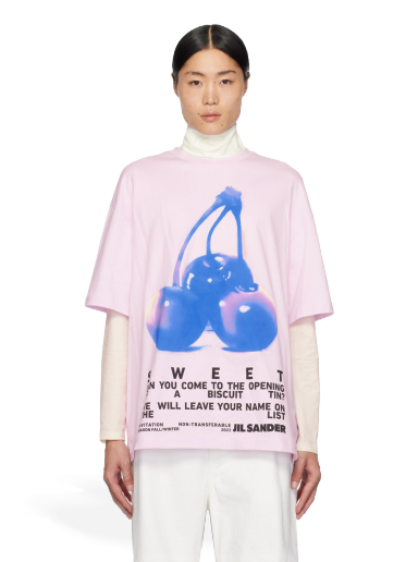 Majica Jil Sander Printed T-Shirt Roza | J21GC0131 J20117
