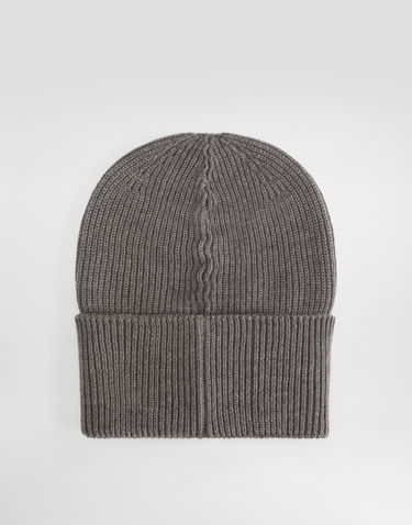 Beanie Dolce & Gabbana Dolce & Gabbana Ribbed Knit Wool Beanie with Embossed Logo Patch Siva | GX15KZJDVCIS8292, 1