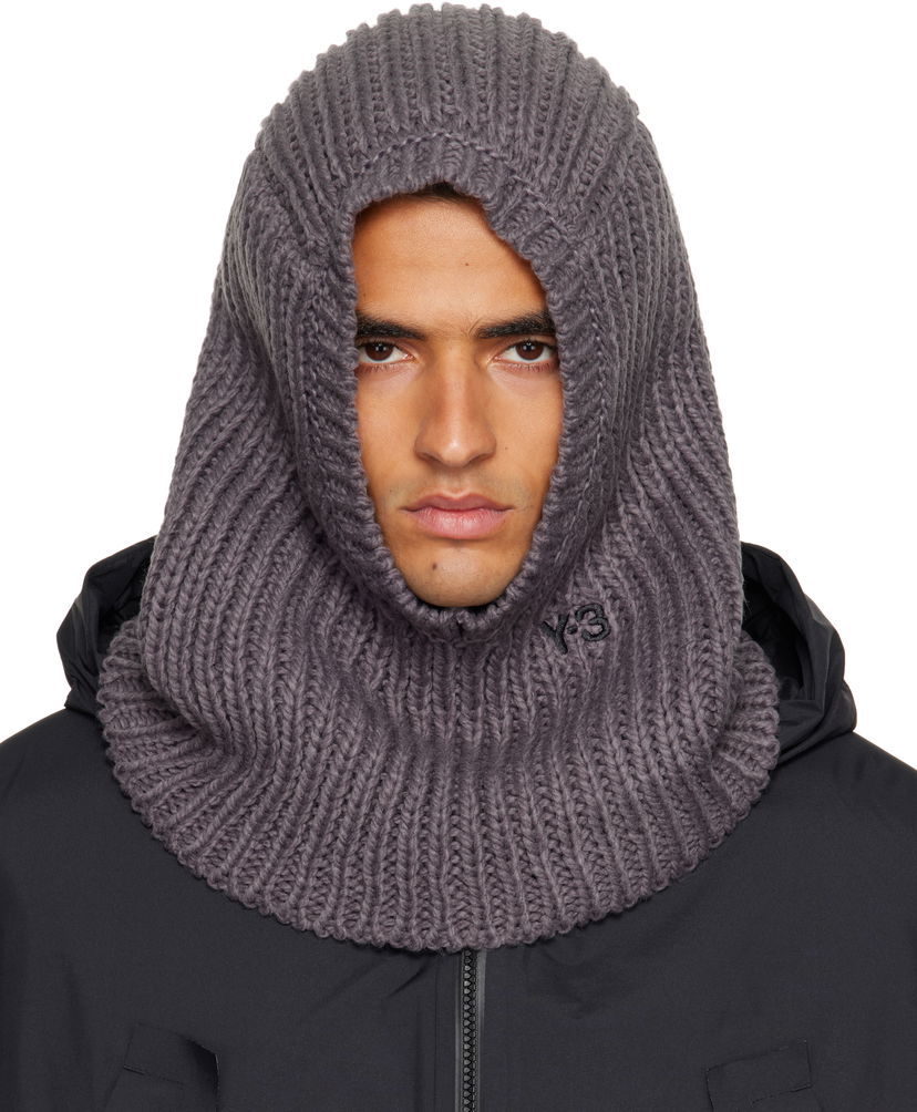 Klobuk Y-3 Y-3 Knitted Hood Balaclava Siva | KC0416
