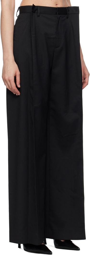 Hlače Maison Margiela MM6 Maison Margiela Tailoring Blend Wide-Leg Trousers Črna | S52KA0539 M35227, 1
