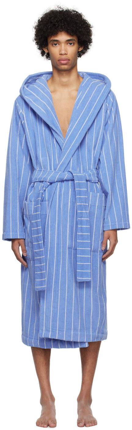 Pižame TEKLA Tekla Hooded Terry Bathrobe Modra | BT-MA