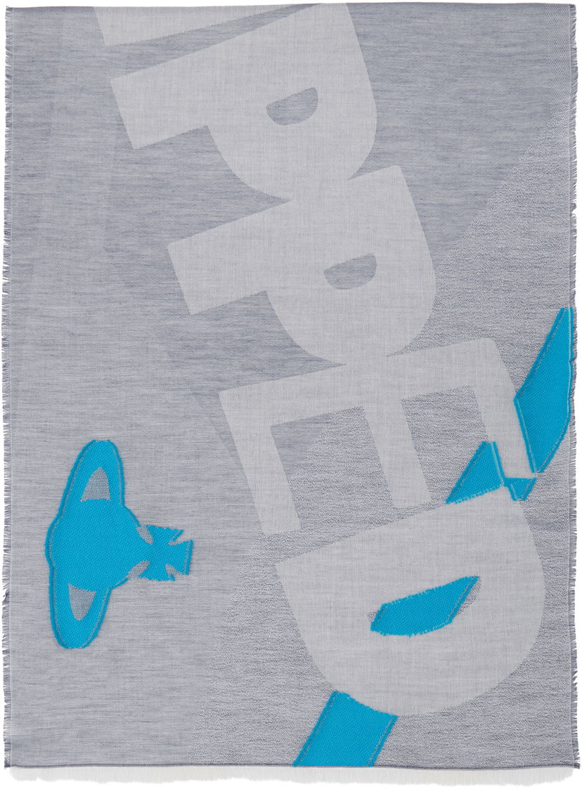 Šala Vivienne Westwood Vivienne Westwood 'Ripped And Ready' Woven Scarf Siva | 81030137-W014O-