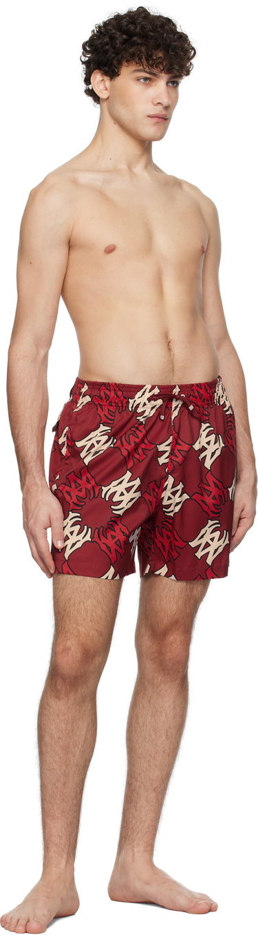 Kopalke AMIRI Quad Print Swim Shorts Rdeča | AMSWTK1027, 3