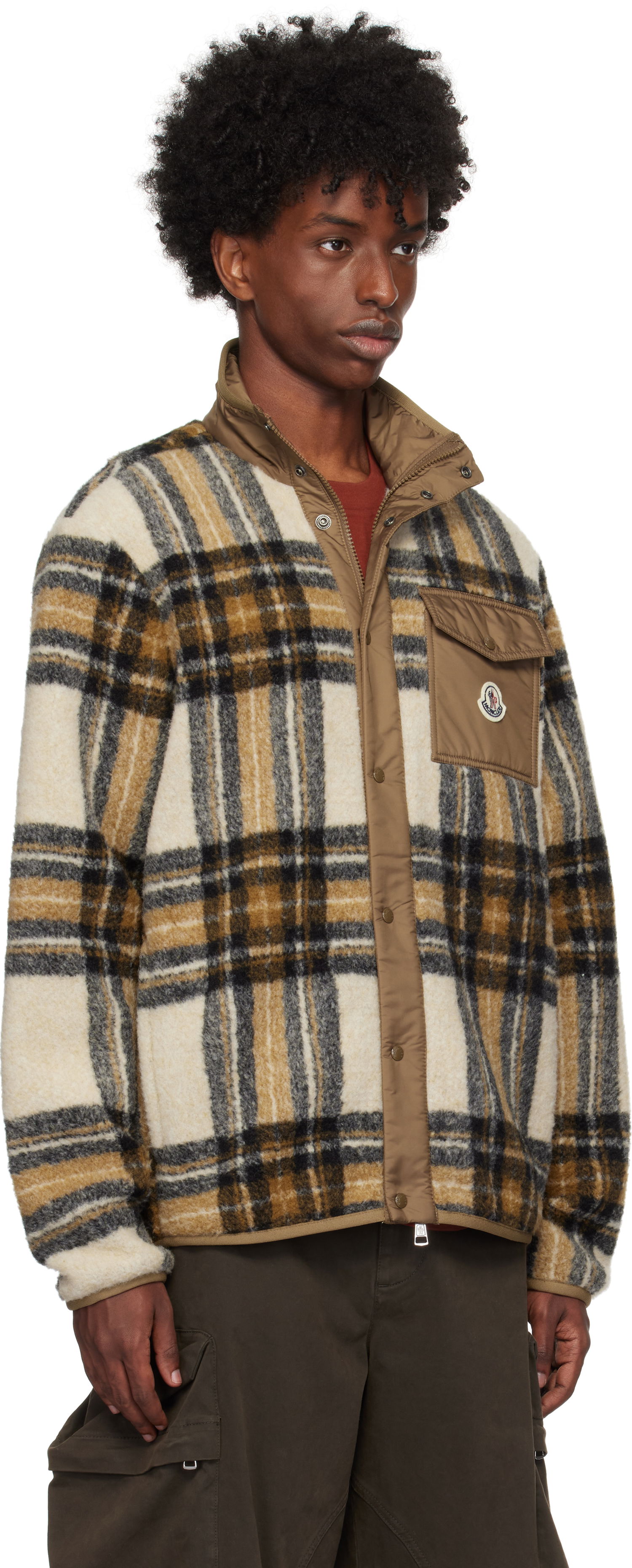 Jakna Moncler Moncler Plaid Fleece Jacket Večbarvna | J20918G0005589AQU, 1