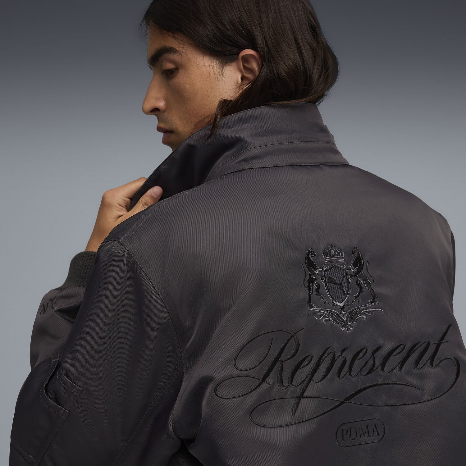 Bomber jakna Puma PUMA x REPRESENT Bomber Jacket Siva | 632539_97, 1