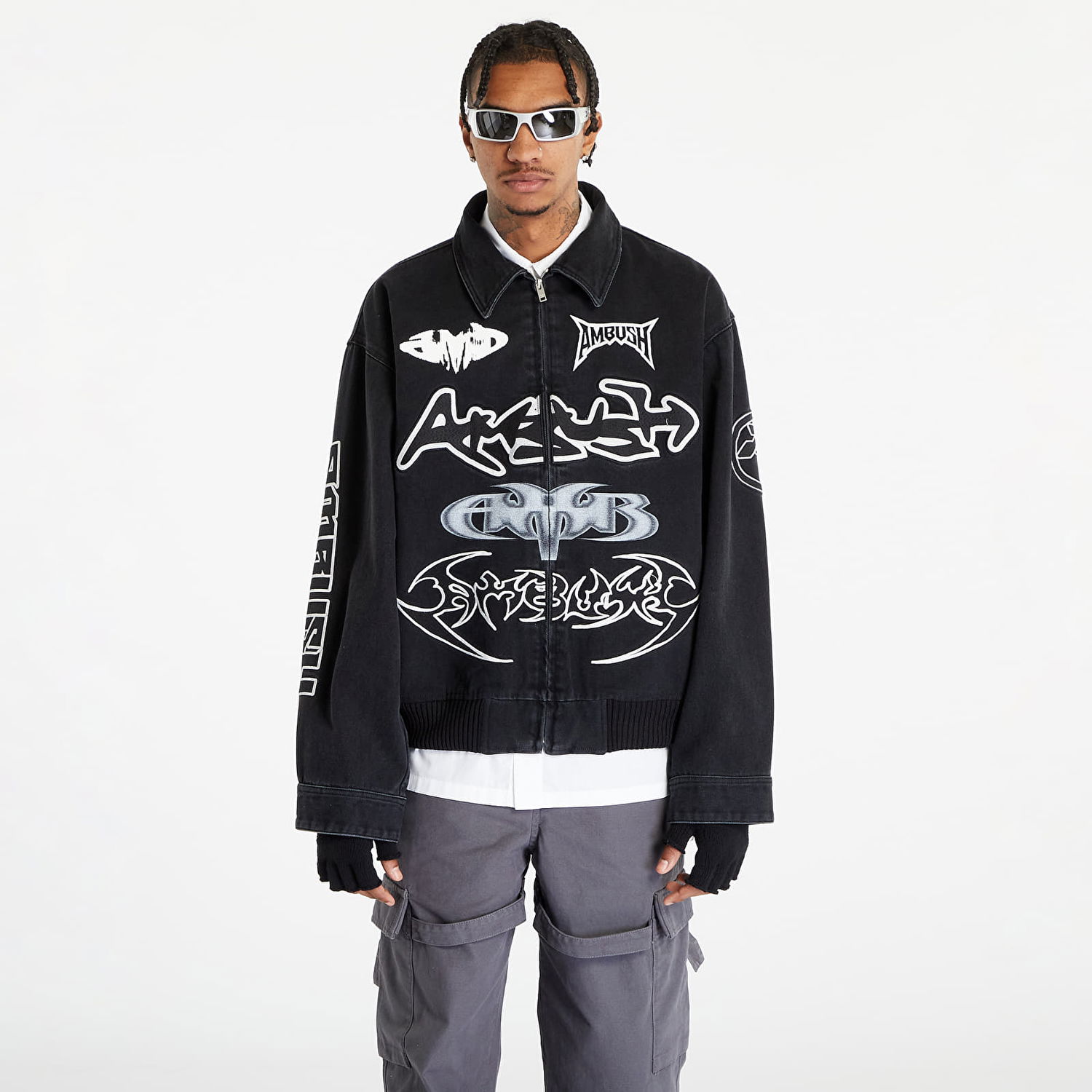 Jakna Ambush Patch Denim Bomber Jacket Črna | BMYQ001F23DEN0011200, 0