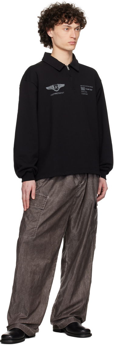 Pleteni pulover Represent Clo Represent 'Team Rep' Quarter-Zip Sweatshirt Črna | MLM41054, 3