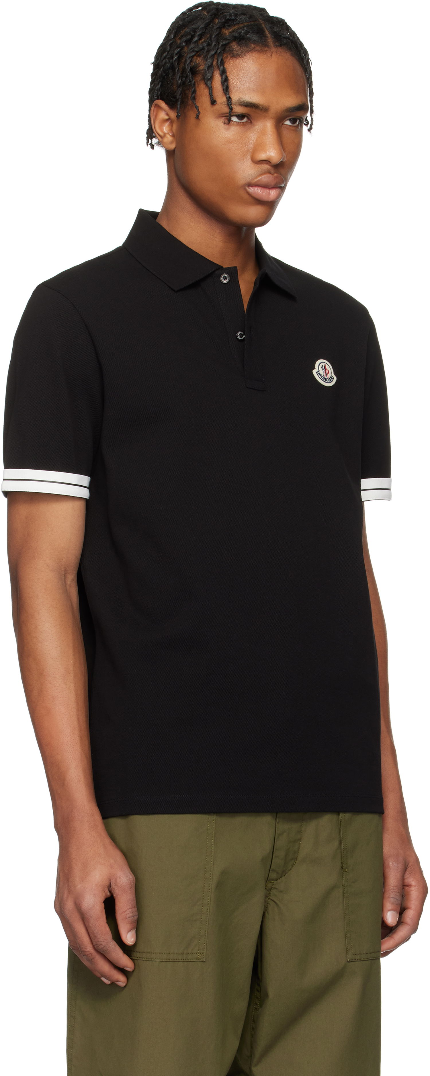 Polo majica Moncler Moncler Archivio Short Sleeve Polo Črna | K10918A0002789ALK, 1