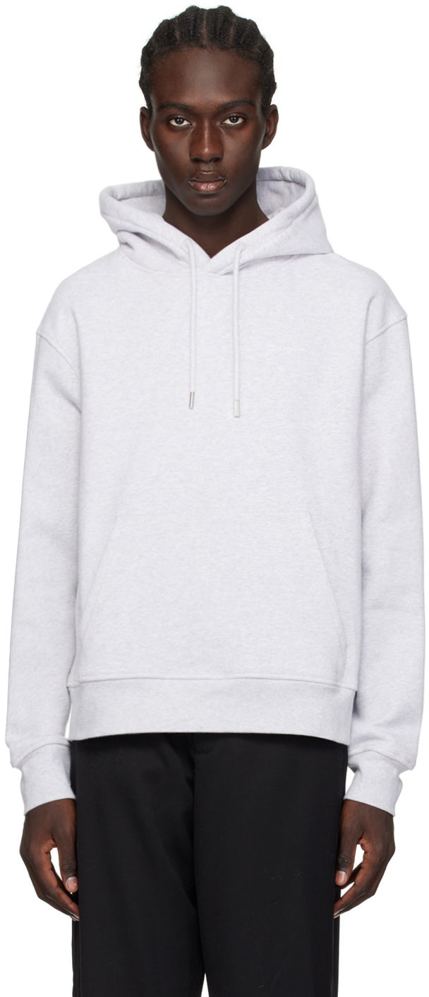 Pulover Jacquemus Les Classiques 'Le Sweatshirt Brodé' Hoodie Siva | 22H245JS310-2120