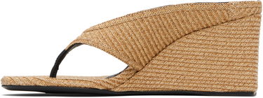 Superge in čevlji Alaïa ALAÏA Cube Thong Mule Wedge Sandals Bež | AA3M105TK054, 2
