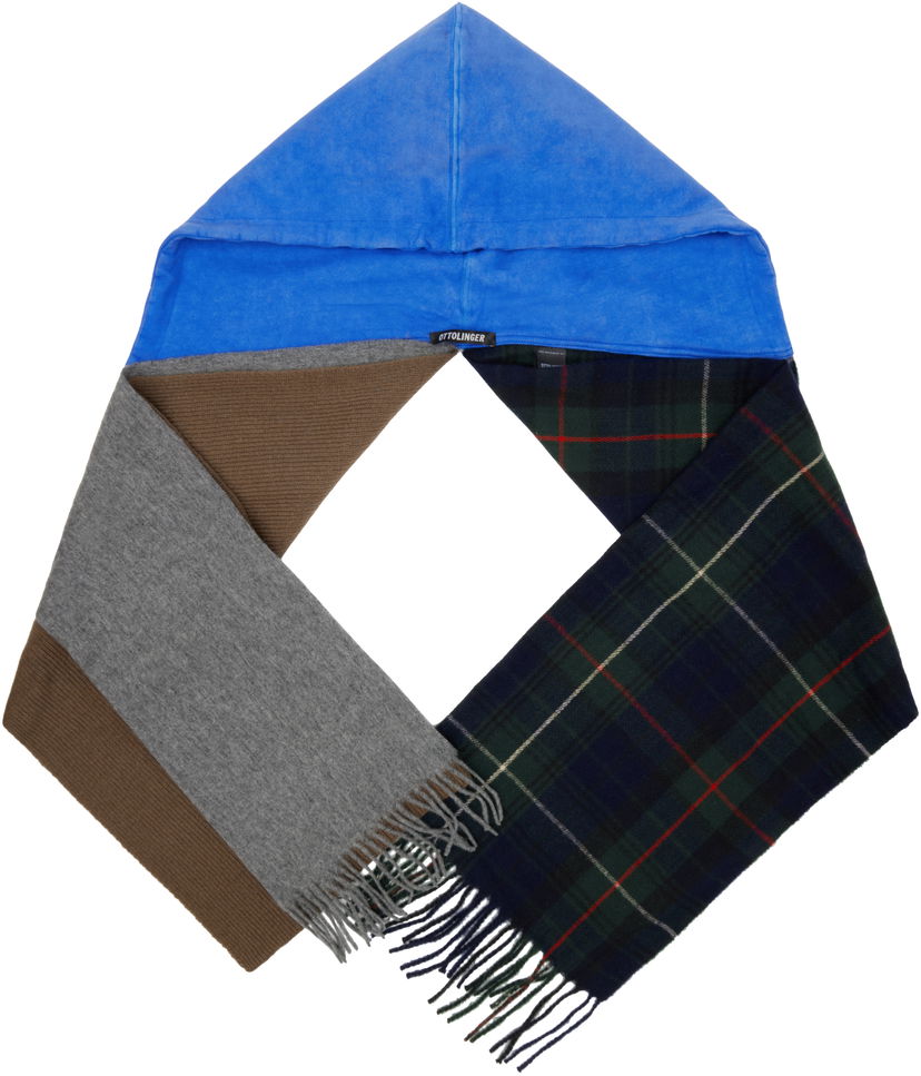 Šala Ottolinger Ottolinger Deconstructed Hoodie Scarf Modra | 129-902828-02