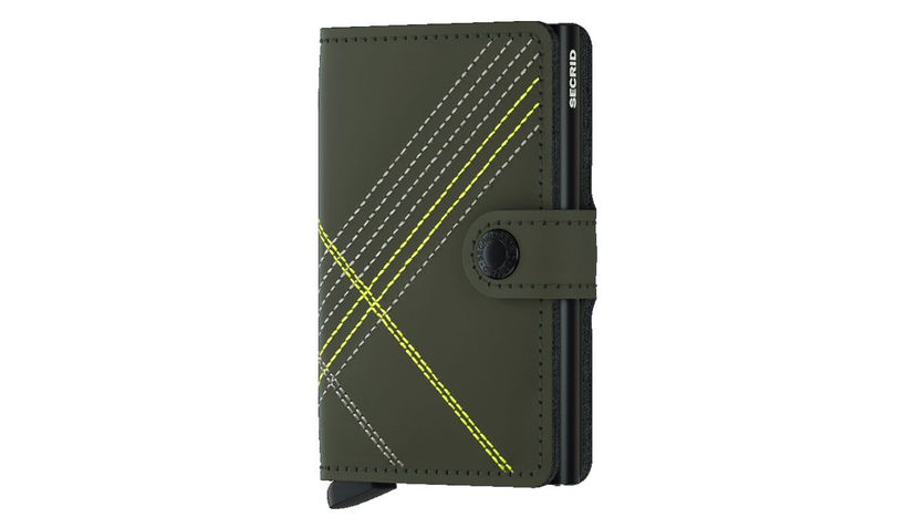 Denarnica Secrid Secrid Miniwallet Stitch Linea Lime Zelena | MSt-Linea-Lime