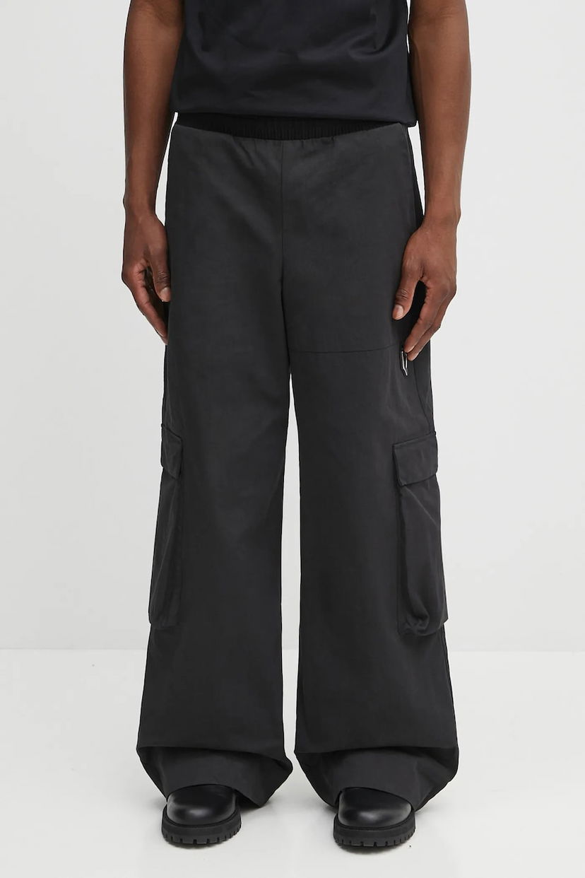 Cargo hlače HELIOT EMIL Heliot Emil PREAW25 Wide Leg Cargo Pants Črna | PREAW25.M.10.207.BLK01