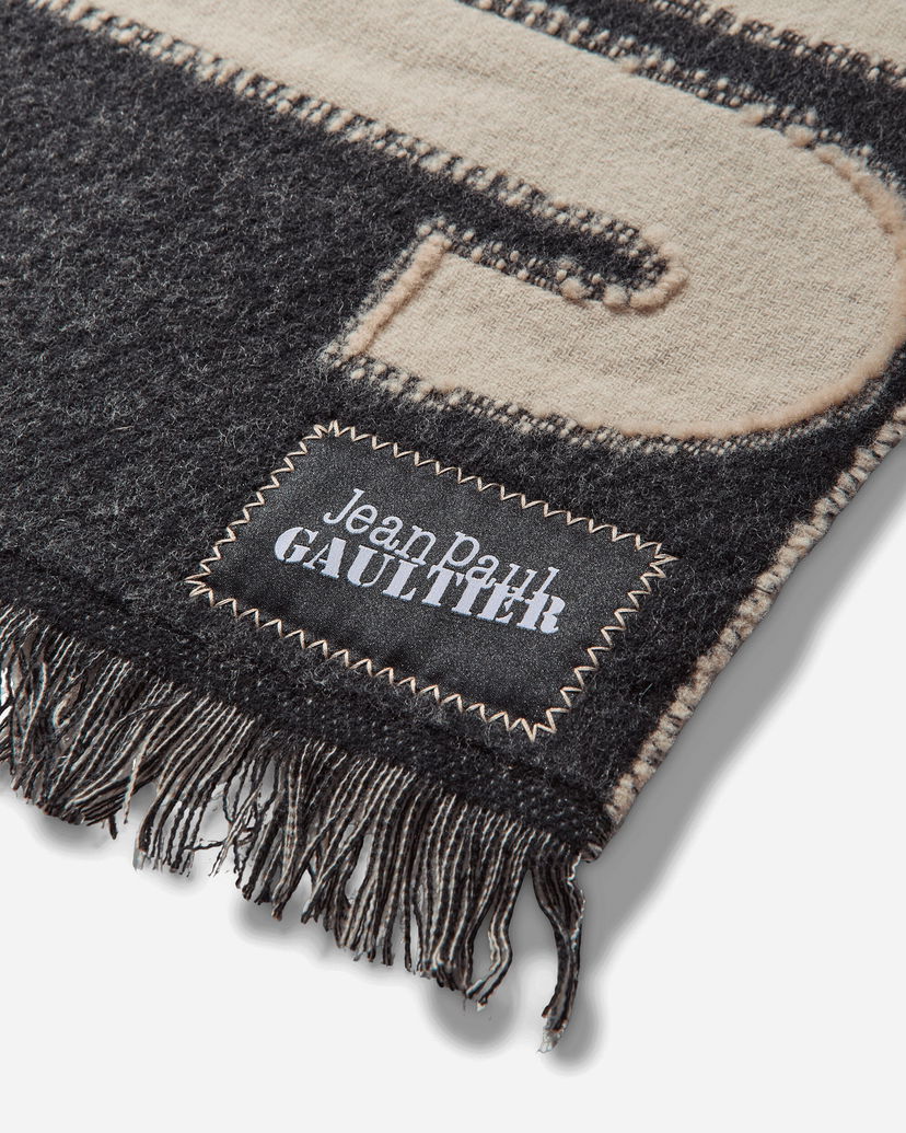Šala Jean Paul Gaultier Jean Paul Gaultier Oversized Logo Scarf Črna | 2503UAC016W026 0300