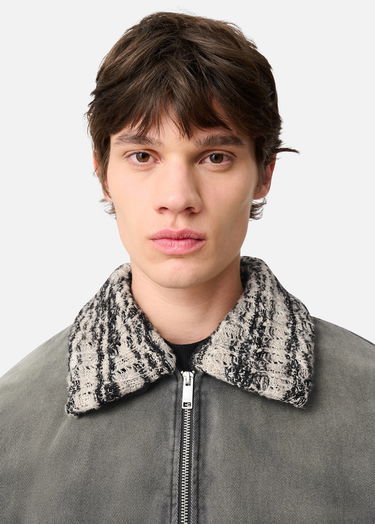 Jakna AXEL ARIGATO Denim Jacket with Faux Fur Collar Siva | A3157003, 6