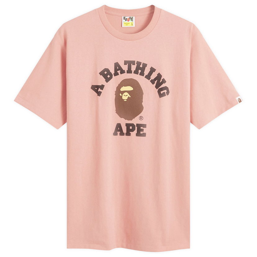 Majica BAPE A Bathing Ape College T-Shirt Roza | 001TEK301001M-PNK