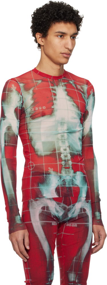 Majica Jean Paul Gaultier Jean Paul Gaultier 'The Squeletor' Mesh Top Rdeča | 25/33-F-TO241-T580-3058, 1