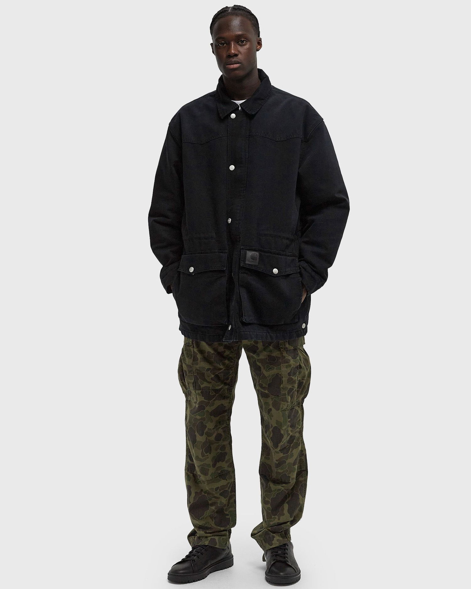 Jakna Carhartt WIP OG Santa Fe Black Coat Črna | I034314-00E.4O, 1