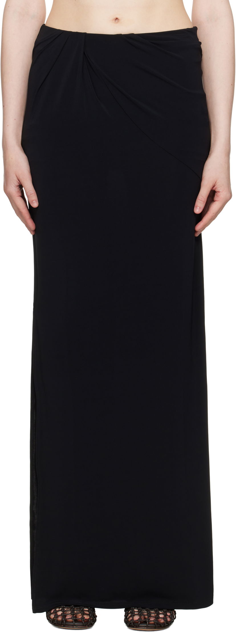 Krila Jacquemus Jacquemus 'La Jupe Peplo' Maxi Skirt Črna | 25E251SK081-2381