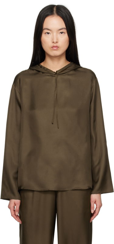 Pulover Loulou de Saison Loulou de Saison Nuka Silk Hoodie Zelena | NUKA, 0