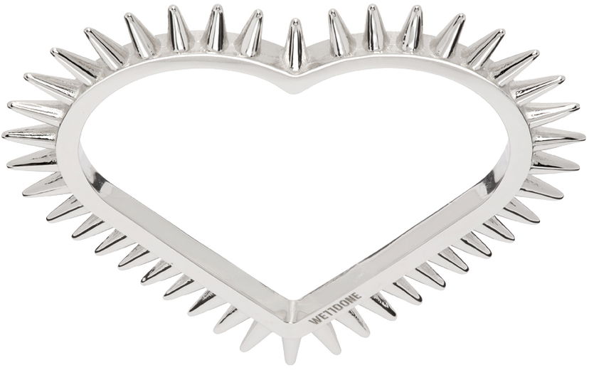 Zapestnica We11done Spike Heart Double Ring Kovinski | WD-AJ1-23-504-U-SV
