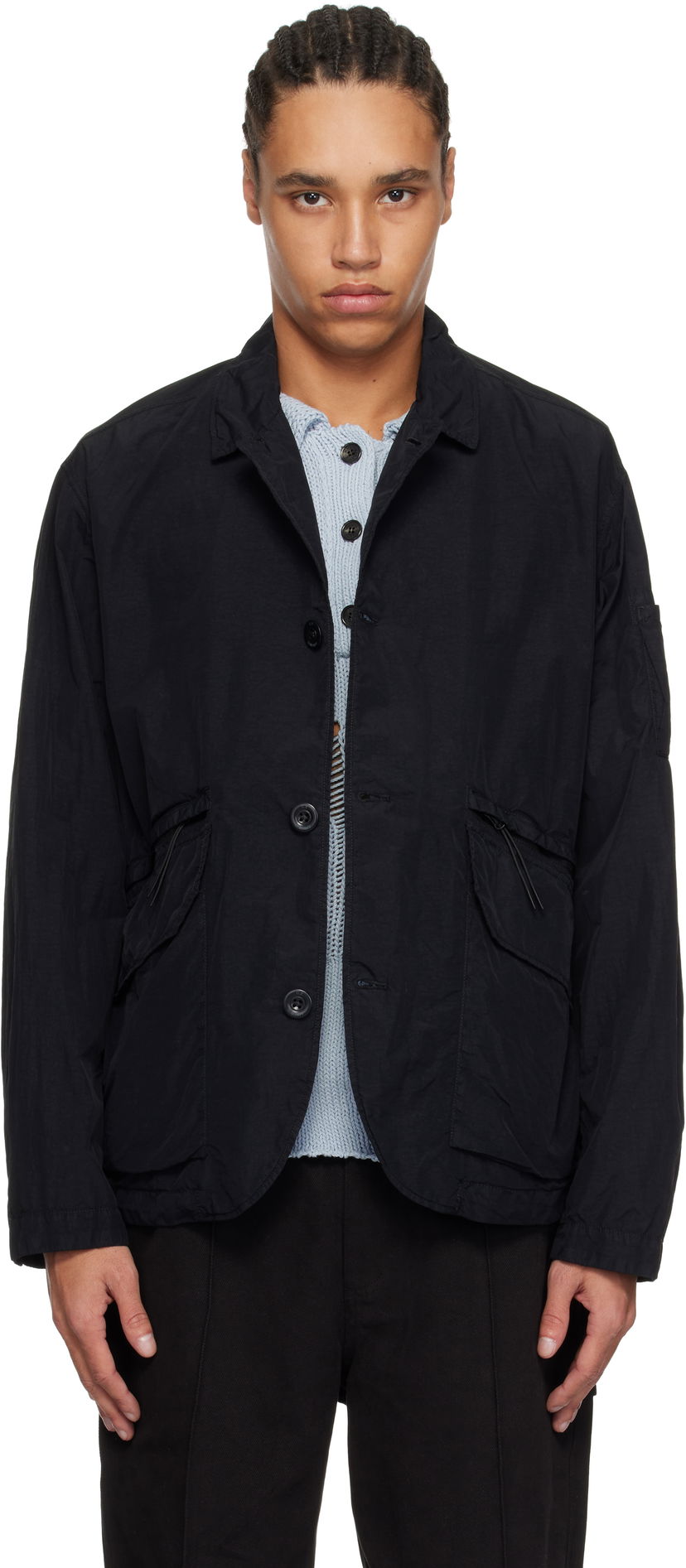 Vetrovka C.P. Company C.P. Company Flatt Nylon Blazer Črna | 18CMBZ021A-005991G