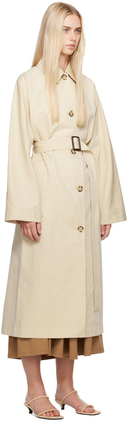 Trenčkot TOTEME Tumbled Trench Coat Bež | 243-WRO0127-FB0197, 1