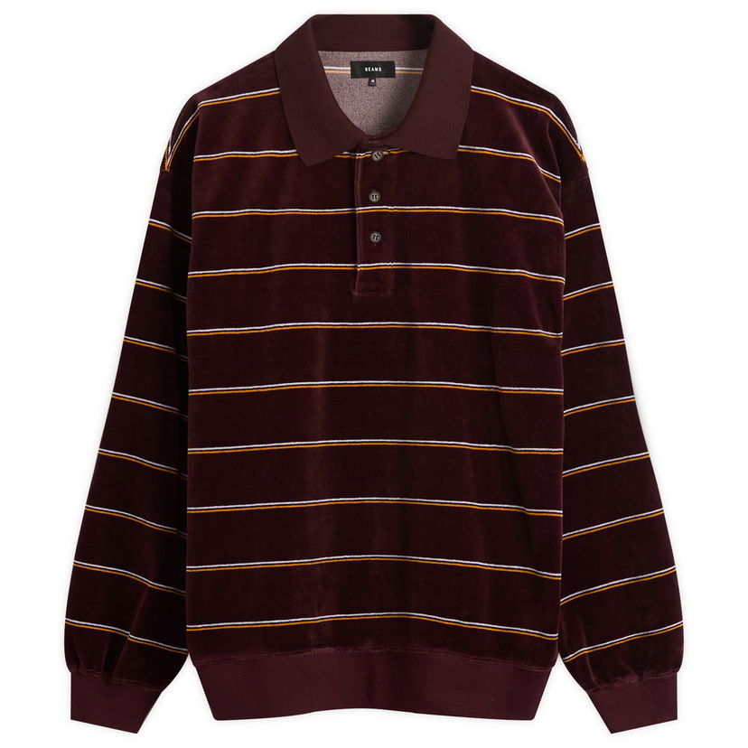 Polo majica BEAMS Velour Border Stripe Polo Večbarvna | 1112-0212-639-39