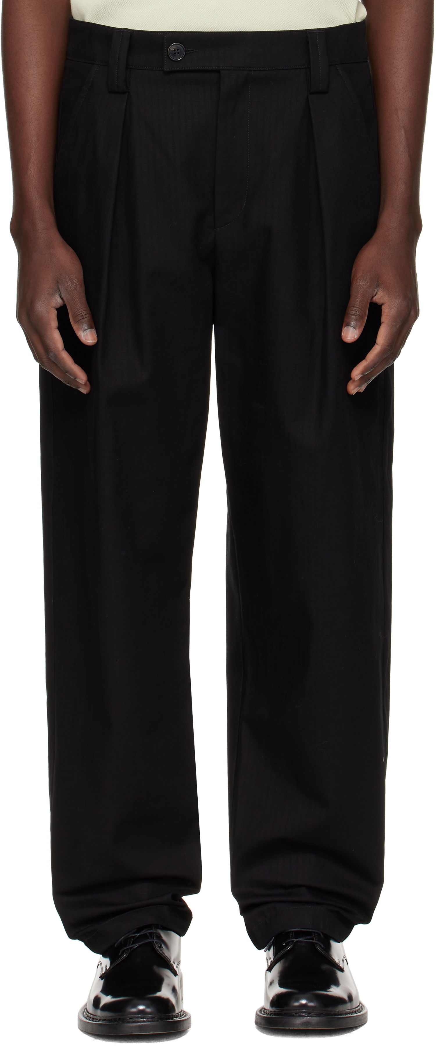 Hlače A.P.C. A.P.C. Renato Pleated Trousers Črna | COHHW-H08428, 0
