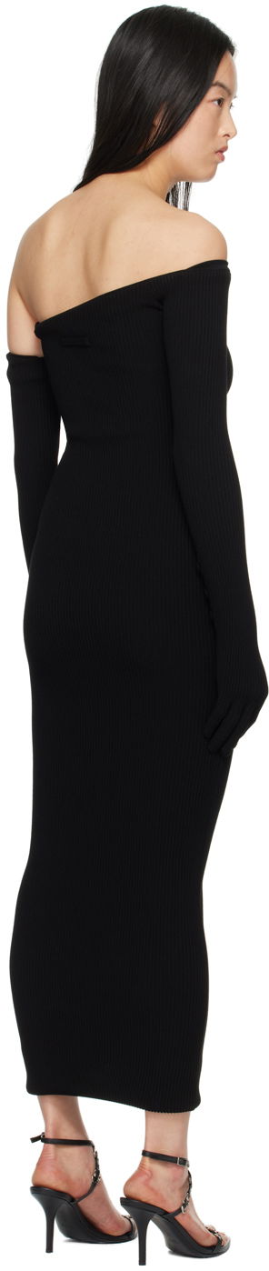 Obleke Jean Paul Gaultier Jean Paul Gaultier Asymmetric Neck Maxi Dress Črna | 24/25-F-RO164-M070-00, 2