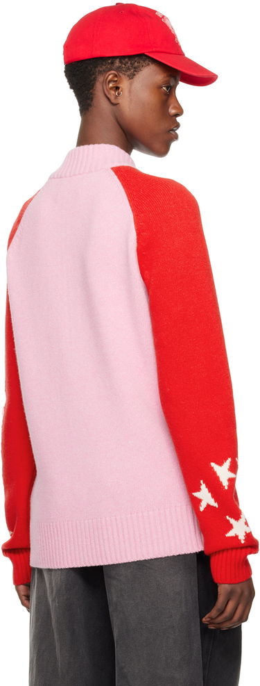 Pleteni pulover We11done We11done Zip Cardigan with Stars Roza | WD-KJ0-24-620-U-LP, 2