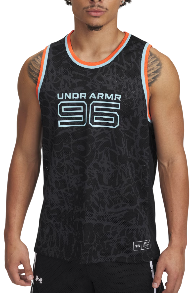 Majica brez rokavov Under Armour Under Armour Zone Pro Mesh Printed Tank Črna | 6000369-001