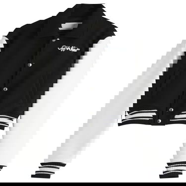 Bomber jakna Off-White Off-White WO Simple Cropped Varsity Jacket, Size Small Črna | OWEK00DS25FAB0011001, 1