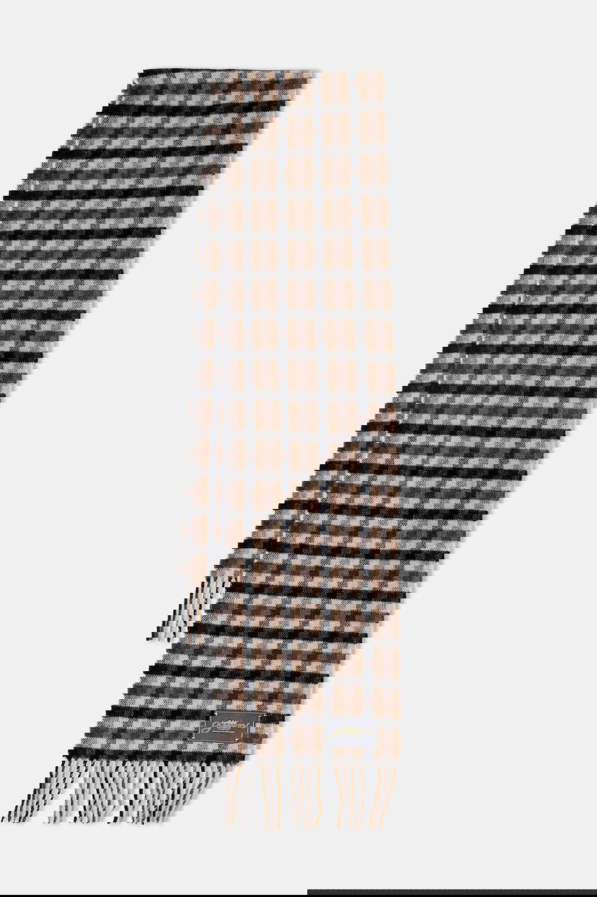 Šala GANNI Graphic Wool Checked Scarf Večbarvna | A6668, 0