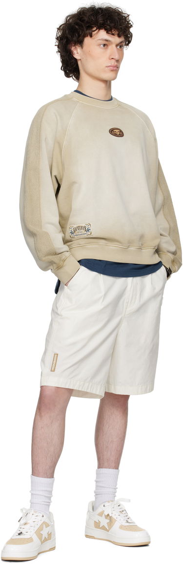 Pleteni pulover AAPE by A Bathing Ape AAPE by A Bathing Ape Main Crewneck Sweatshirt Bež | AAPSWMC320XXNBGX, 3