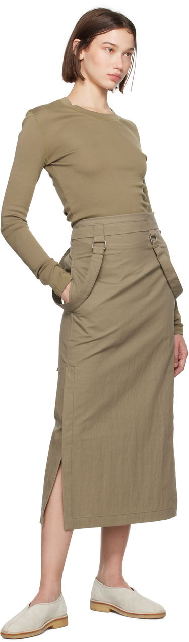 Krila LEMAIRE Lemaire Straps Midi Skirt Rjava | SK1036 LF1228, 3