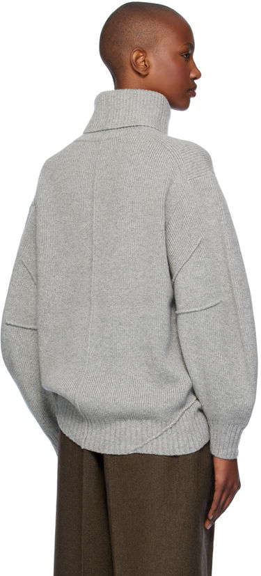 Pleteni pulover Helmut Lang Apex Turtleneck Sweater Siva | O06HW708, 2