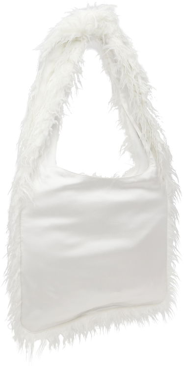 Torba za čez ramo We11done We11done Faux-Fur Shoulder Bag Bela | WD-AB3-22-473-U-WH, 2