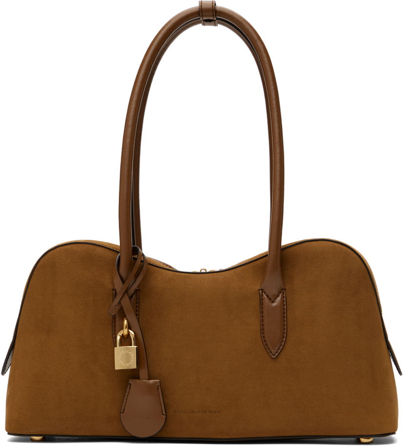Torbica Stella McCartney Stella McCartney Ryder Suede Shoulder Bag Rjava | 7B0138WP0554