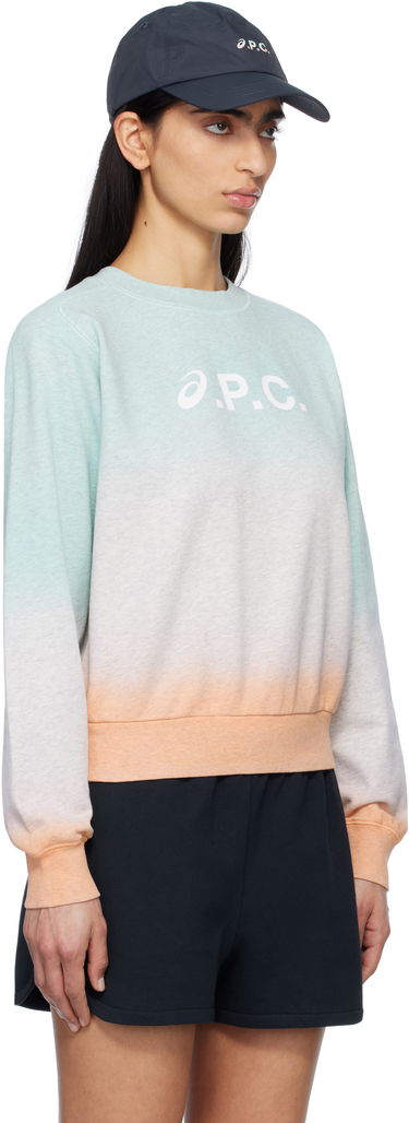 Pleteni pulover A.P.C. A.P.C. ASICS Edition Dip Dye Sweatshirt Zelena | COEZD-F27957, 1