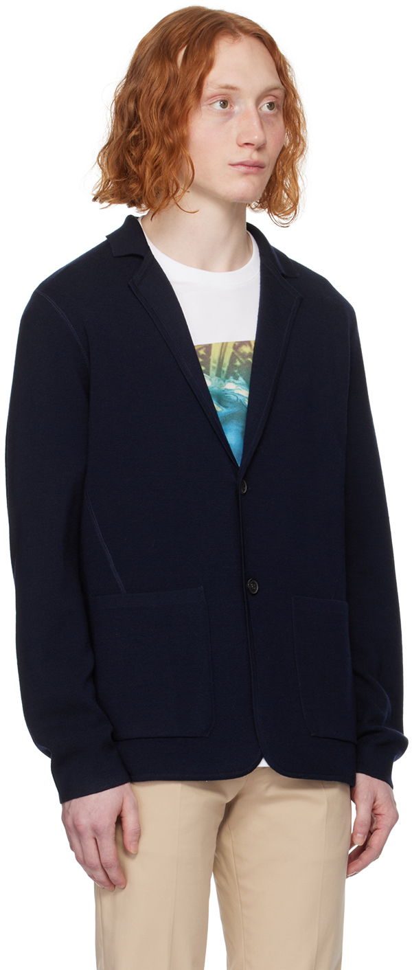 Pleteni pulover Paul Smith Paul Smith Notched Lapel Knit Jacket Mornarica | M1R-580X-M01795-49, 1