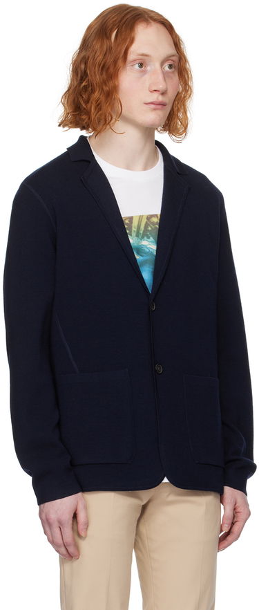 Pleteni pulover Paul Smith Paul Smith Notched Lapel Knit Jacket Mornarica | M1R-580X-M01795-49, 1