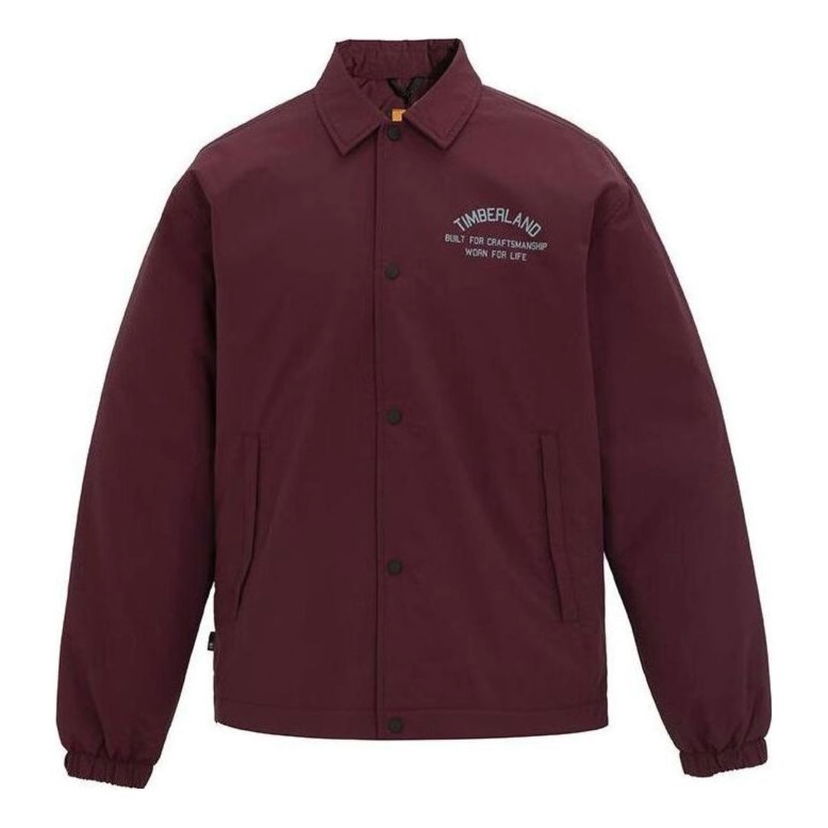 Vetrovka Timberland Lettered Coach Jacket Bordo | A6JZD-I30