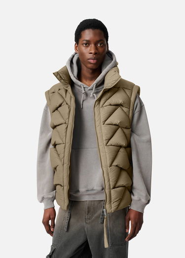 Telovnik AXEL ARIGATO Knit Geometric Quilted Puffer Vest Zelena | A3126001, 9