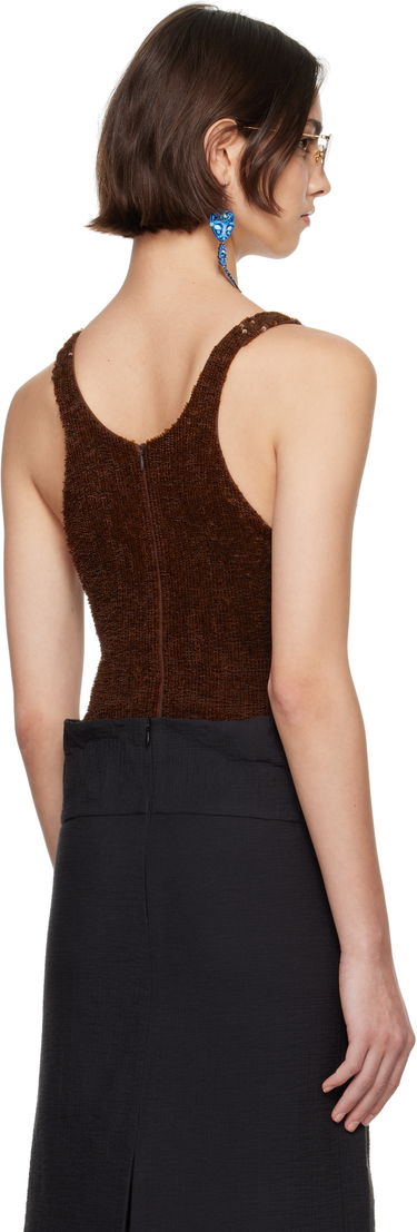 Bodi Tory Burch Tory Burch Embellished Bodysuit Rjava | 173630-206, 2