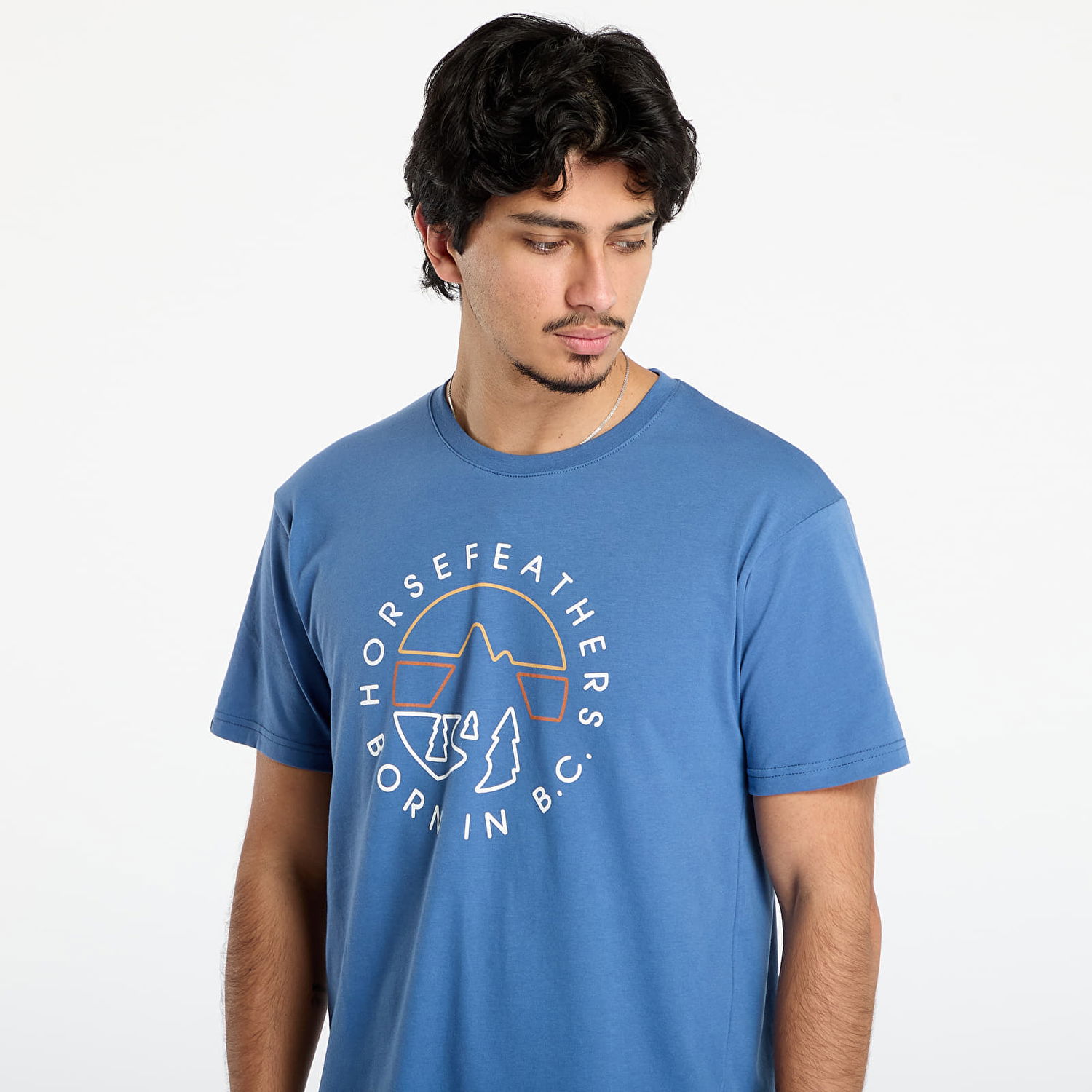 Majica Horsefeathers T-shirt Line Circle XXL Modra | SM1392C, 1