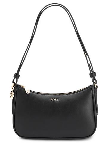 Torba za čez ramo BOSS BOSS Crossbody Bag with Monogram Charm Črna | 50547773