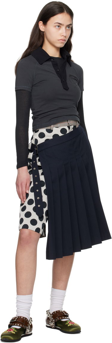 Krila Charles Jeffrey Loverboy Charles Jeffrey LOVERBOY Waisted Pleated Asymmetrical Skort Mornarica | 54040402, 3