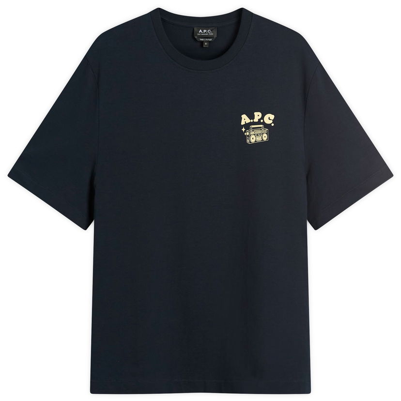 Majica A.P.C. Men's Disco Print T-Shirt, Size Small Mornarica | COHGS-M26530-IAK