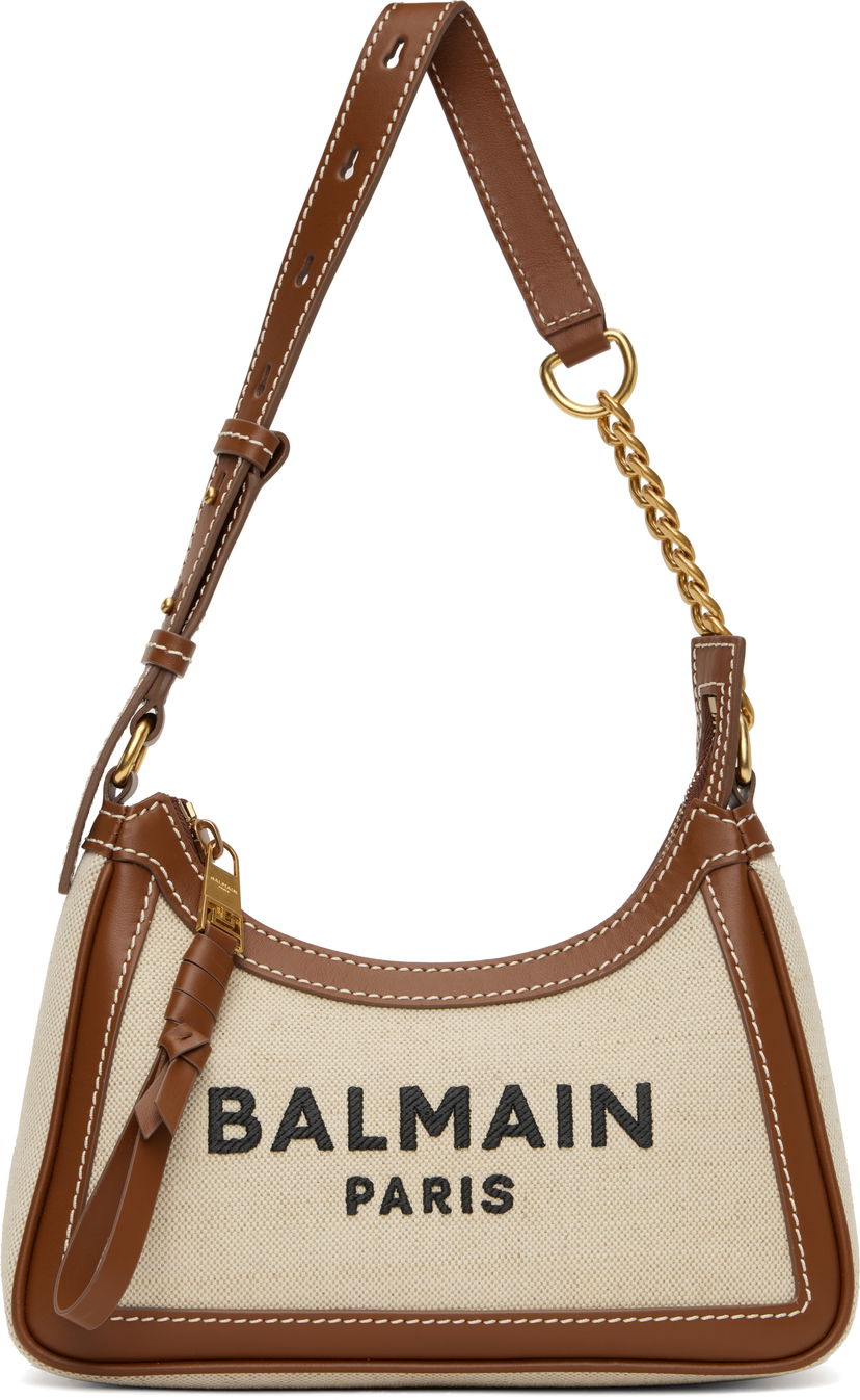 Torbica Balmain Balmain B-Army Canvas Hobo Bag Bež | EN1BT743TCFE